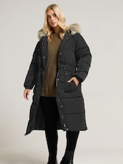 Casaco Parka Plush Acolchoado Yours Curve - Imagem 1 de 6