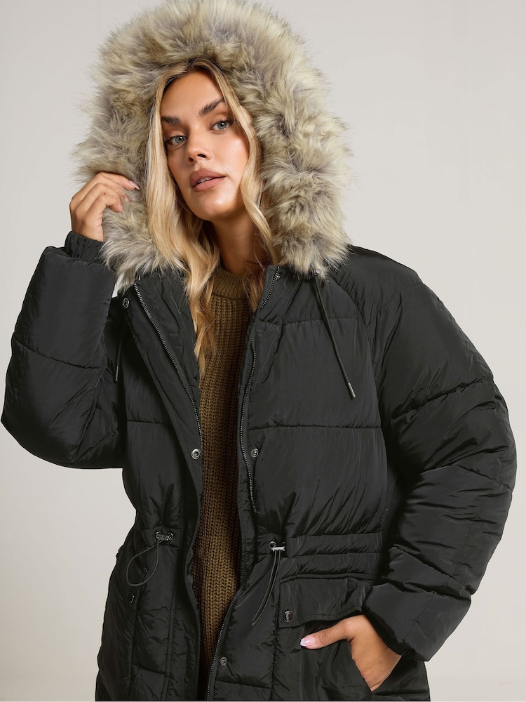 Casaco Parka Plush Acolchoado Yours Curve - Imagem 2 de 6