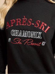 PixieGirl Petite Black Apres Ski Sweatshirt - Image 4 of 5