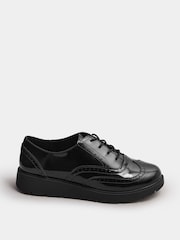 Yours Curve Black Extra Wide Fit Lace-Up Brogues - Image 2 of 5