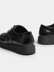 Yours Curve Black Extra Wide Fit Lace-Up Brogues - Image 5 of 5