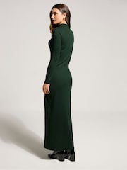 Long Tall Sally Green Button Shoulder Maxi Dress - Image 3 of 5