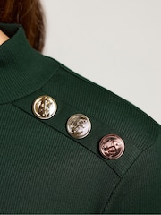 Long Tall Sally Green Button Shoulder Maxi Dress - Image 4 of 5