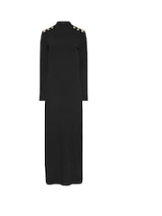 Long Tall Sally Black Button Shoulder Maxi Dress - Image 4 of 5