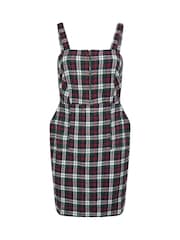 Yours Curve Red Limited Check Pinafore - Image 5 of 5