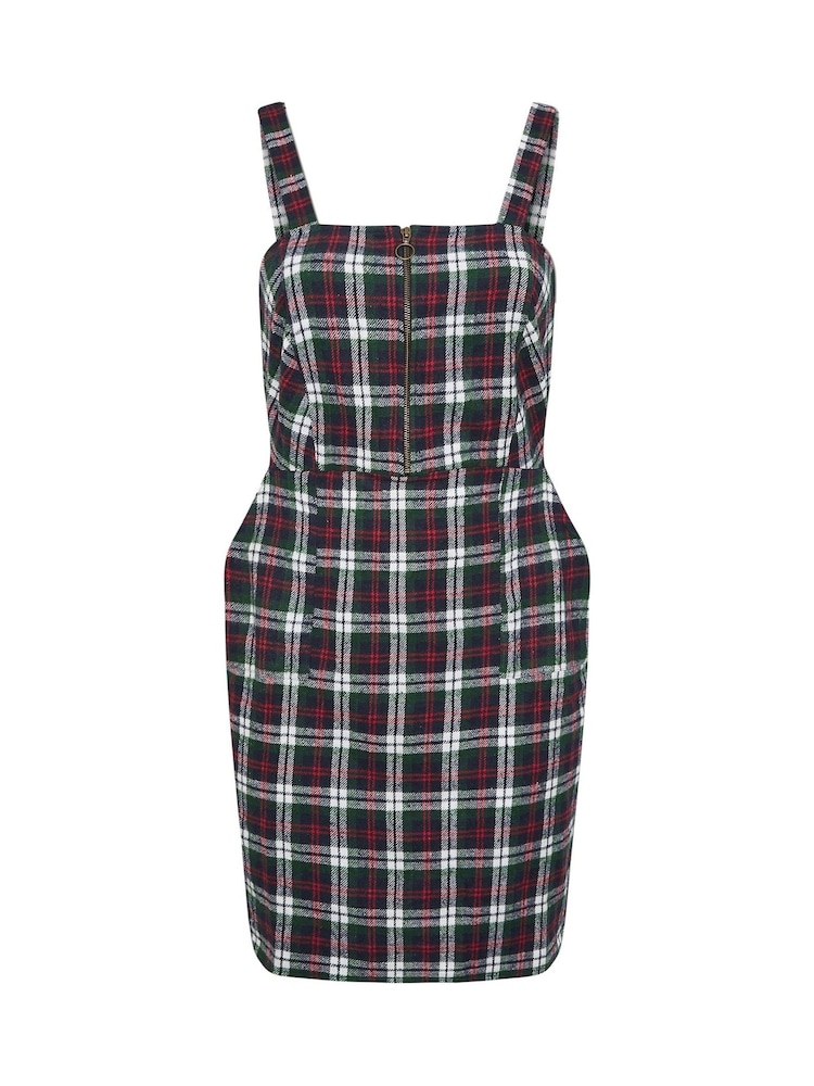 Yours Curve Red Limited Check Pinafore - Image 5 of 5