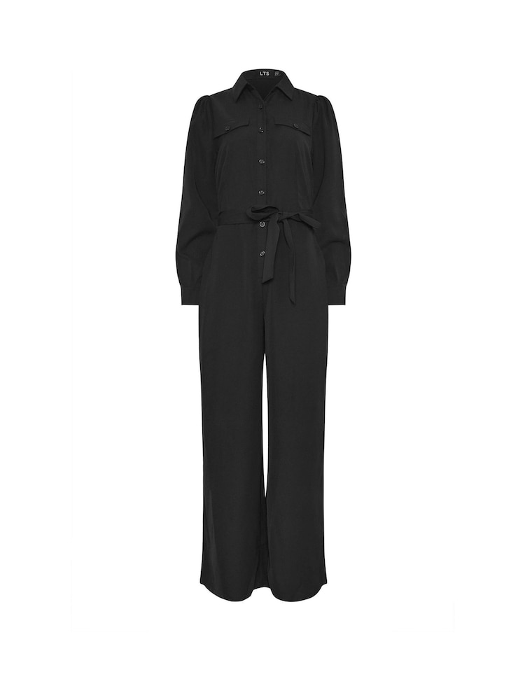 Long Tall Sally Black Long Sleeve Button Jumpsuit - Image 5 of 5