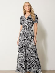 Long Tall Sally Black Wrap Maxi Dress - Image 1 of 5