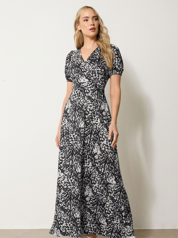 Long Tall Sally Black Wrap Maxi Dress - Image 1 of 5
