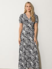 Long Tall Sally Black Wrap Maxi Dress - Image 2 of 5