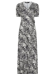 Long Tall Sally Black Wrap Maxi Dress - Image 4 of 5