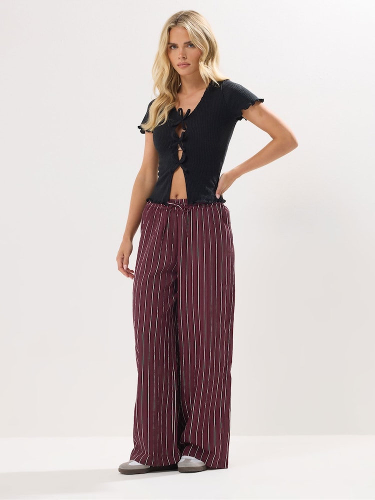 PixieGirl Petite Tan Brown Petite Wide Leg Trousers - Image 1 of 5 PixieGirl Petite Tan Brown Petite Wide Leg Trousers - Image 1 of 5