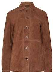 Long Tall Sally Brown Premium Suede Jacket - Image 10 of 10