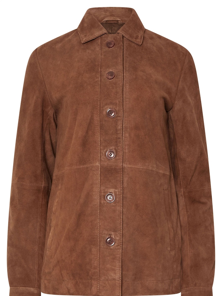 Long Tall Sally Brown Premium Suede Jacket - Image 10 of 10