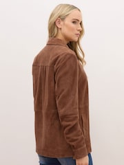 Long Tall Sally Brown Premium Suede Jacket - Image 5 of 10