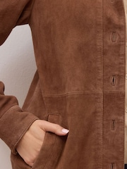 Long Tall Sally Brown Premium Suede Jacket - Image 6 of 10