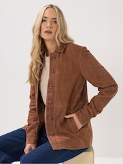 Long Tall Sally Brown Premium Suede Jacket - Image 7 of 10