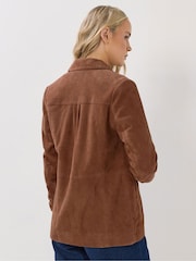 Long Tall Sally Brown Premium Suede Jacket - Image 9 of 10