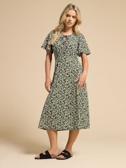 Vestido midi com decote em V e alças finas PixieGirl Petite Ditsy - Imagem 1 de 5