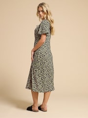 Vestido midi com decote em V e alças finas PixieGirl Petite Ditsy - Imagem 3 de 5