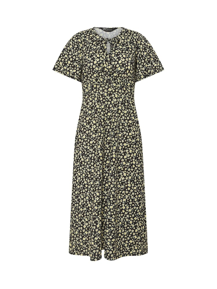 Vestido midi com decote em V e alças finas PixieGirl Petite Ditsy - Imagem 5 de 5