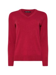 Vermelho - M&Co V-Neck Basic Jumper - Imagem 1 de 1