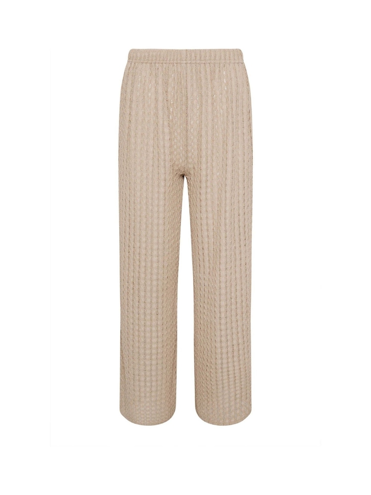 Natural - Calças de crochê PixieGirl Petite Wide Leg - Imagem 5 de 5