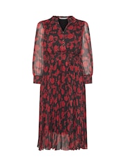 Yours Curve Black London Pleated Shirt Dress - Image 5 of 5