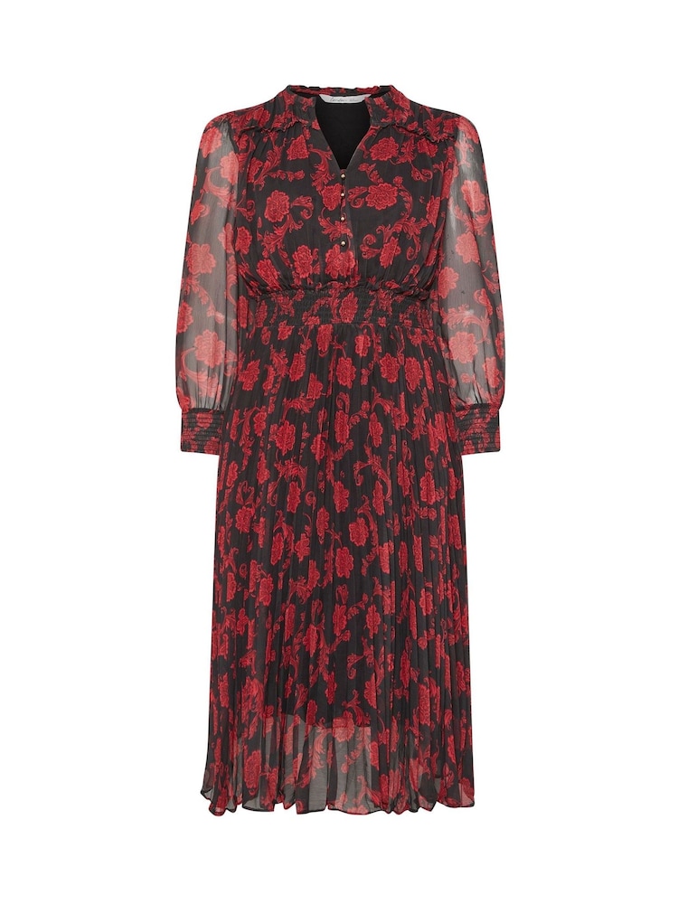 Yours Curve Black London Pleated Shirt Dress - Image 5 of 5