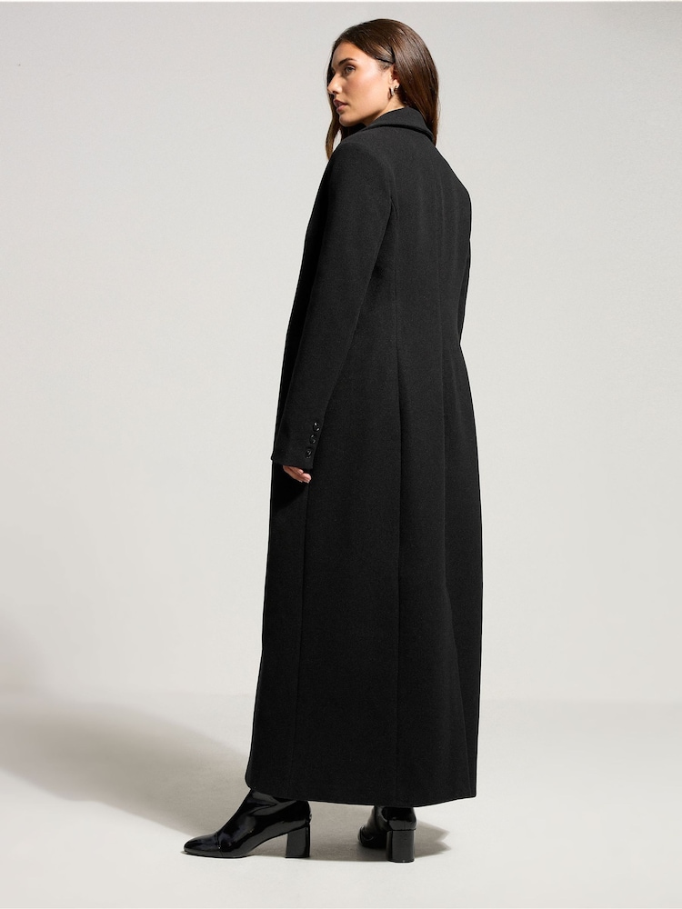 Long Tall Sally Black Maxi City Coat - Image 2 of 5