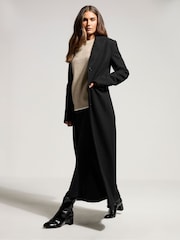 Long Tall Sally Black Maxi City Coat - Image 3 of 5
