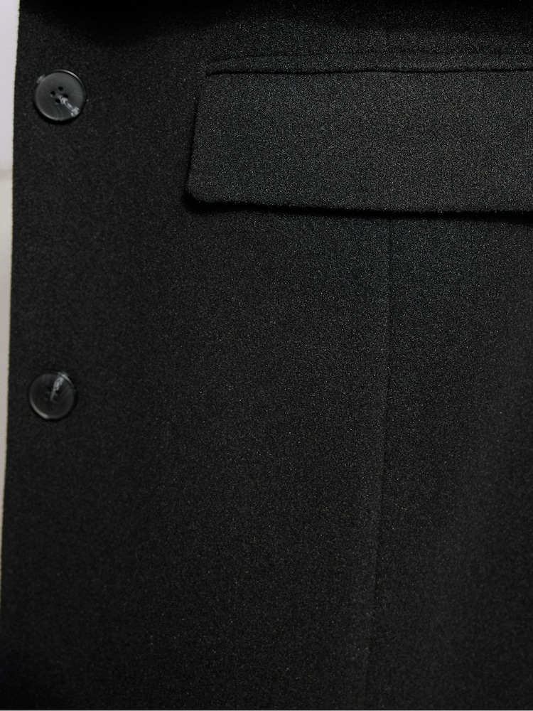Long Tall Sally Black Maxi City Coat - Image 5 of 5