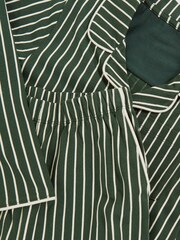 Reiss Green/White Slumber Striped Pyjamas Set Unisex Fit - Image 4 of 4
