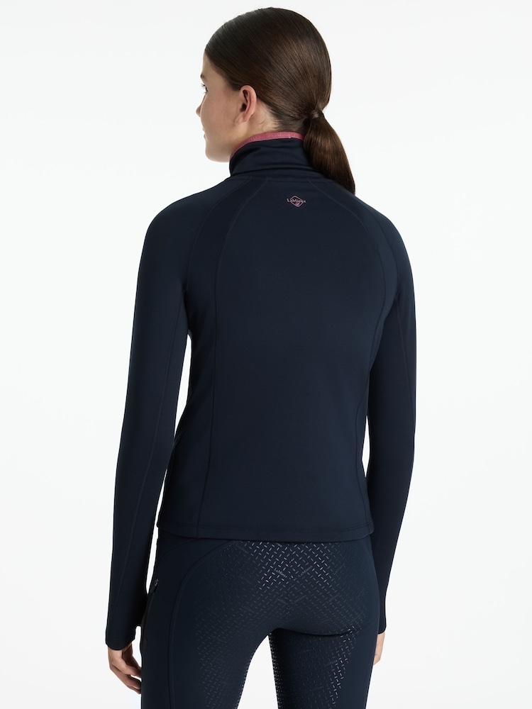 LeMieux Blue Young Rider Savannah Snood Mesh Base Layer - Image 2 of 5 LeMieux Blue Young Rider Savannah Snood Mesh Base Layer - Image 2 of 5