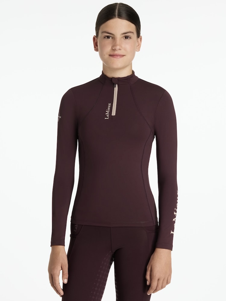 LeMieux Young Rider Classique Brown Base Layer Damson - Image 1 of 5 LeMieux Young Rider Classique Brown Base Layer Damson - Image 1 of 5