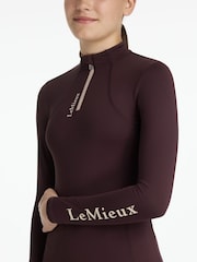 LeMieux Young Rider Classique Brown Base Layer Damson - Image 4 of 5