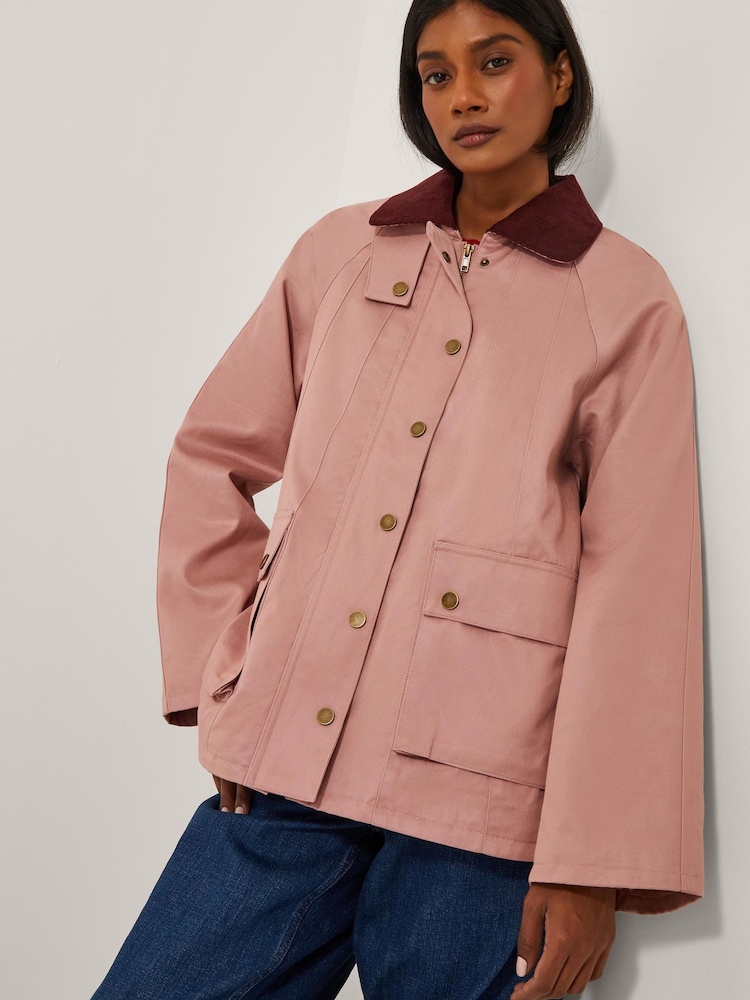 Monsoon Pink Rosie Barn Jacket - Image 1 of 4