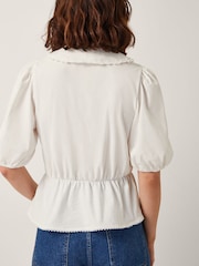 Monsoon Cream Celia Puff Sleeve Collar Blouse - Image 2 of 5