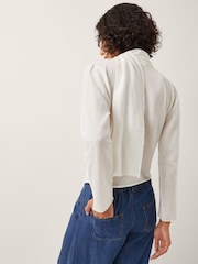 Monsoon Cream Suri Sheer Wrap Blouse - Image 2 of 4