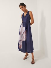 Monsoon Sylvia Floral Print Satin Midi Dress - Imagem 1 de 4