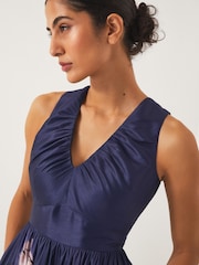 Monsoon Sylvia Floral Print Satin Midi Dress - Imagem 2 de 4