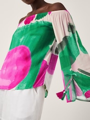 Monsoon Miley Colourblock Bardot Blouse - Imagen 4 de 4