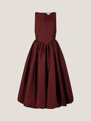 Monsoon Red Mya Fit and Flare Midi Dress - Image 1 of 1