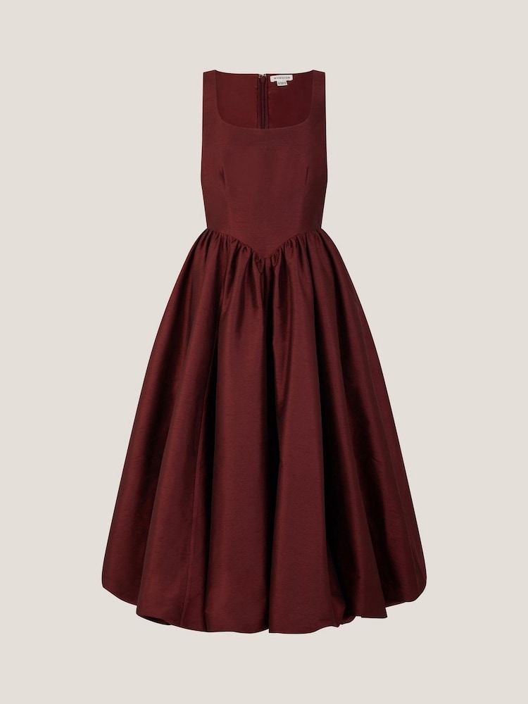 Monsoon Red Mya Fit and Flare Midi Dress - Image 1 of 1