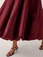 Monsoon Red Mya Fit and Flare Midi Dress - Image 3 of 5