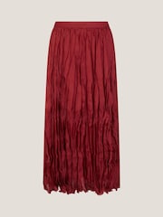 Monsoon Red Odessa Crinkle Maxi Skirt - Image 1 of 1