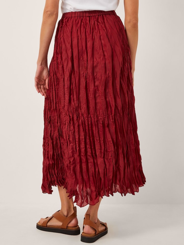 Monsoon Red Odessa Crinkle Maxi Skirt - Image 2 of 6 Monsoon Red Odessa Crinkle Maxi Skirt - Image 2 of 6