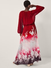 Vestido longo com estampa floral Monsoon Lillian Ombré - Imagem 2 de 5