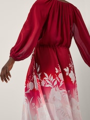 Vestido longo com estampa floral Monsoon Lillian Ombré - Imagem 5 de 5