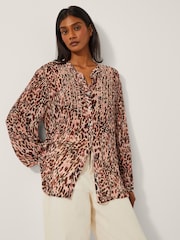 Monsoon Pink Sisi Animal Print shirts - Image 1 of 4